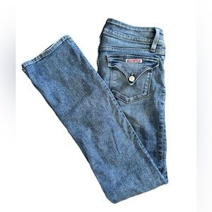Hudson Jeans Beth Mid Rise Baby Bootcut Jeans (Indigo Blues) Size 27